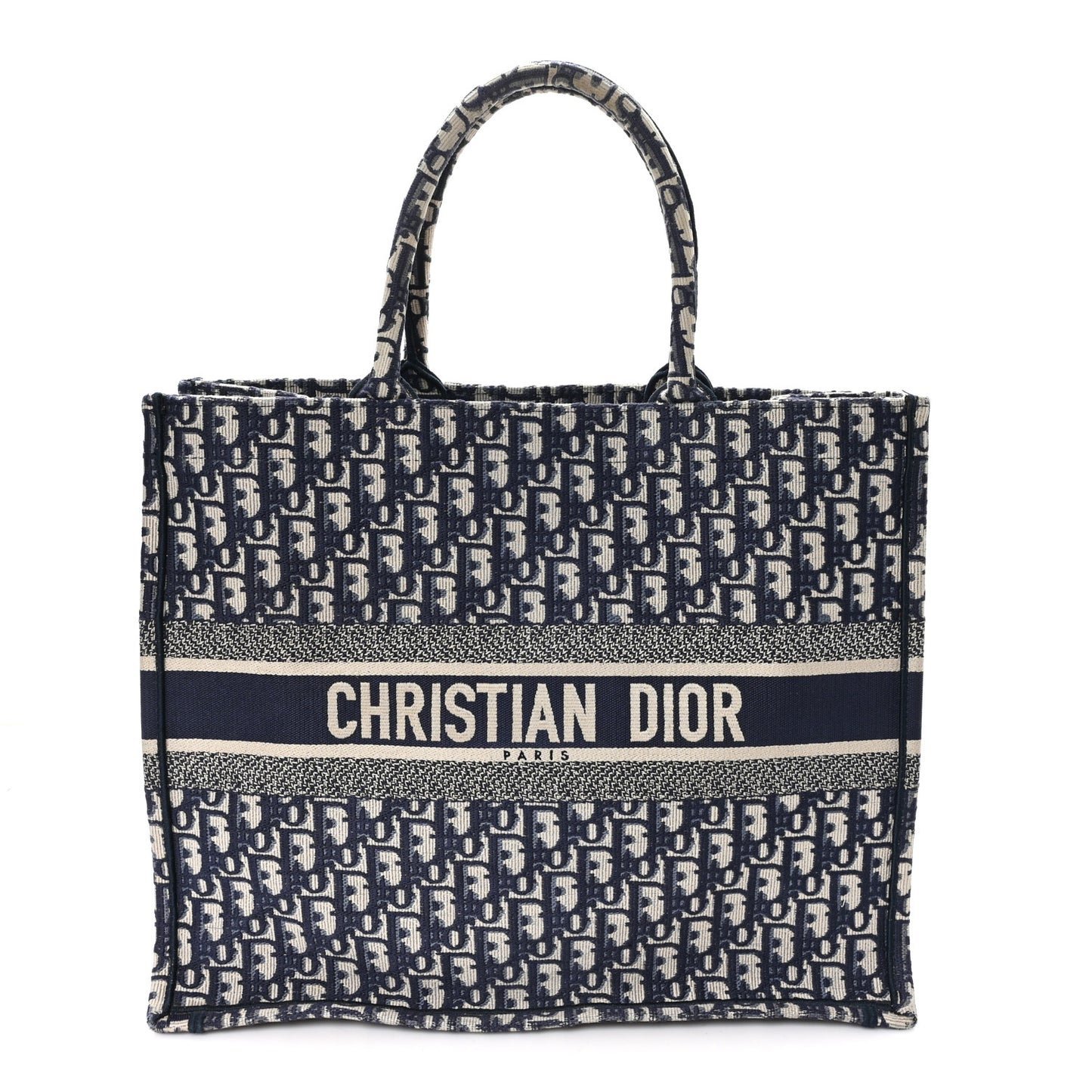 Oblique Large Book Tote Blue Multicolor