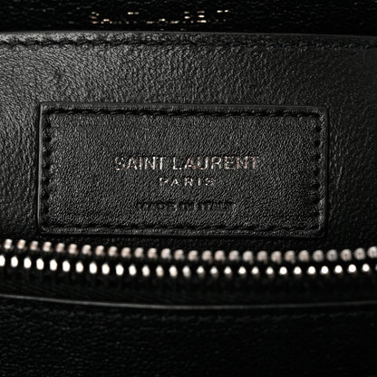 Saint Laurent Sheepskin Matelasse Chevron Monogram Large College Satchel Black 6 of 10