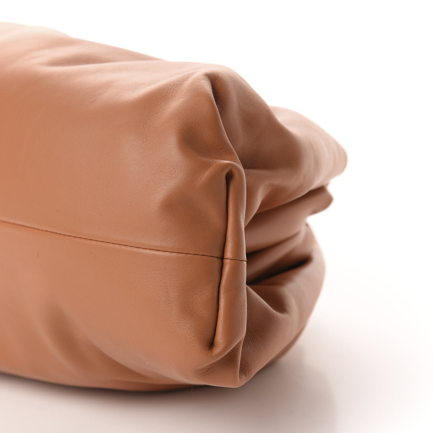 Bottega Veneta Smooth Butter Calf The Pouch Oversized Clutch Light Orange 7 of 9