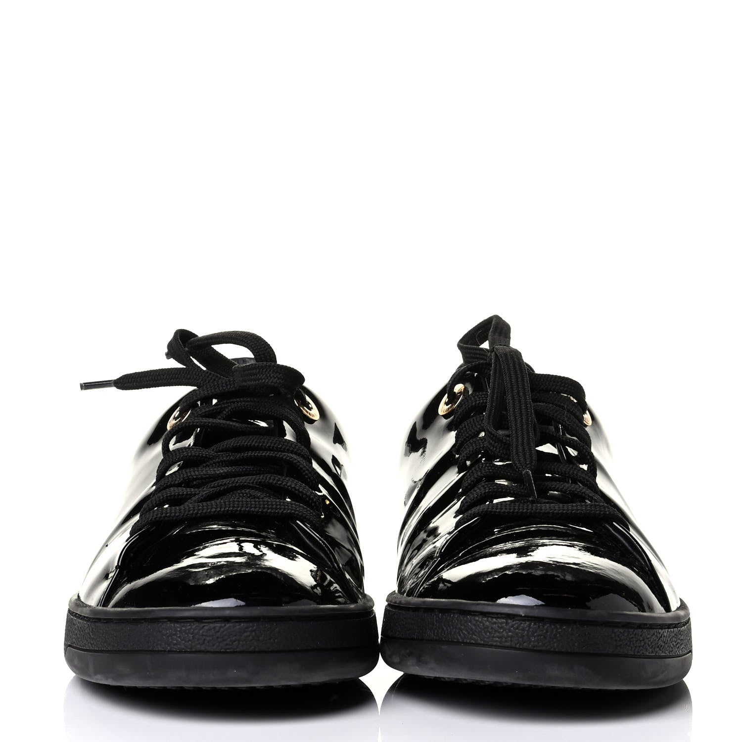 Louis Vuitton Patent Calfskin Frontrow Sneakers 36.5 Black 2 of 7