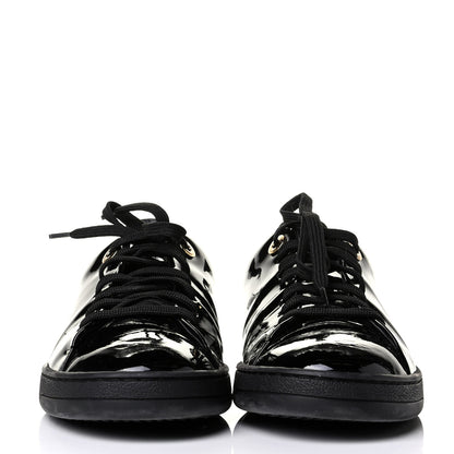 Louis Vuitton Patent Calfskin Frontrow Sneakers 36.5 Black 2 of 7