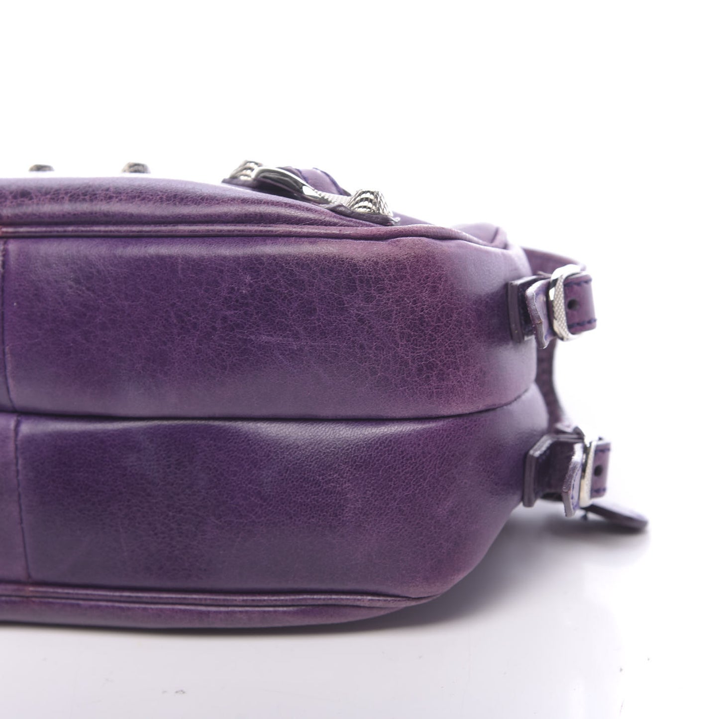 Agneau Giant 12 Silver Hardware Chic Bag Sapphire