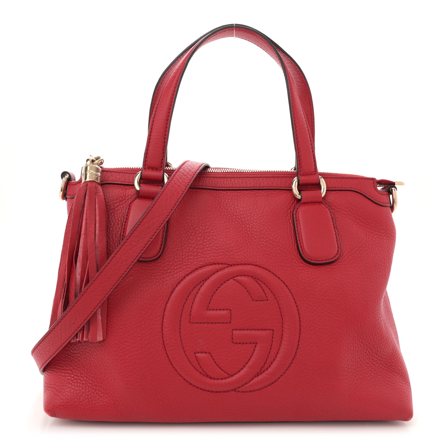 Gucci Cellarius Calfskin Small Soho Top Handle Satchel Tobasco 1 of 12