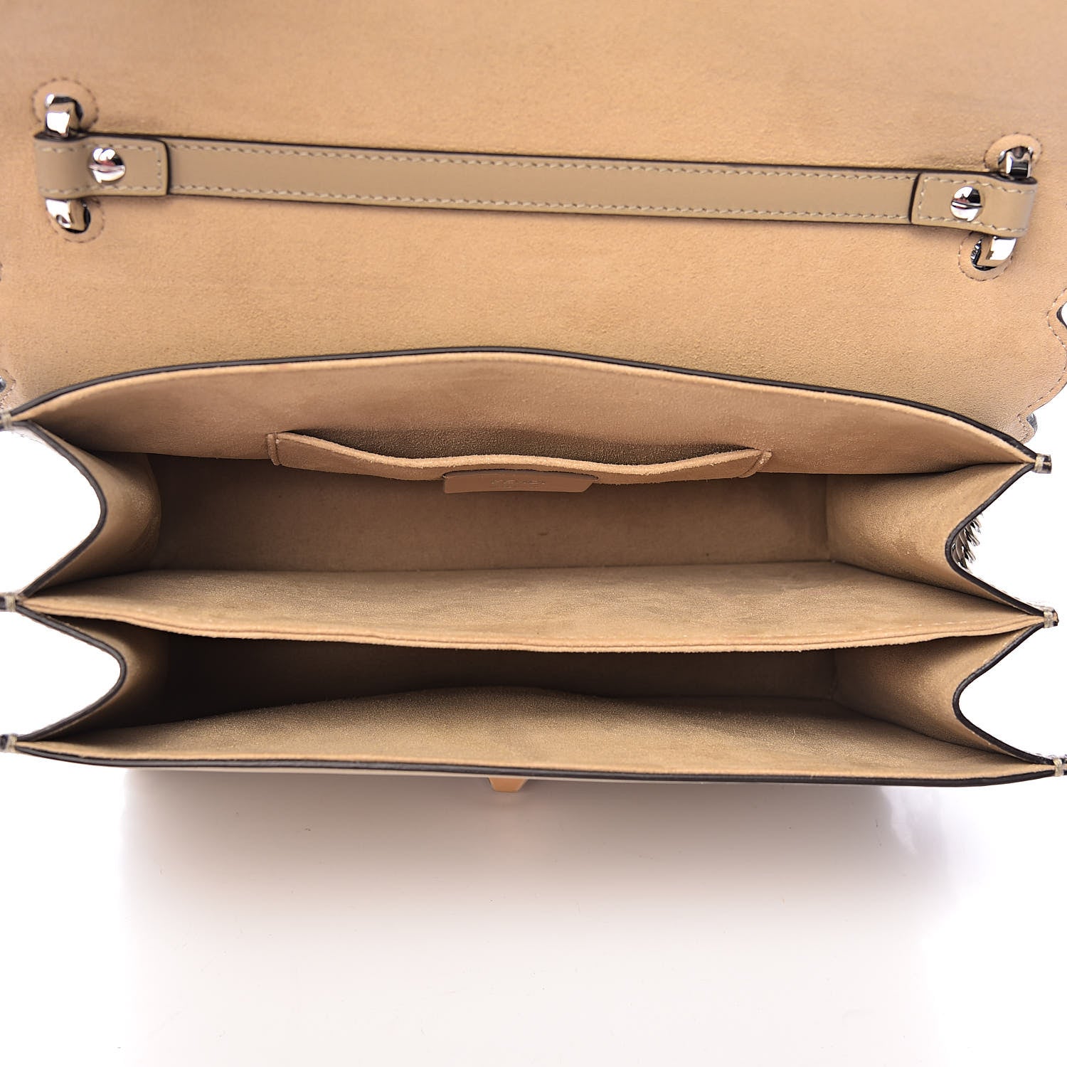Fendi Vitello Baltico Scalloped Studded Kan I Shoulder Bag Amido 5 of 16