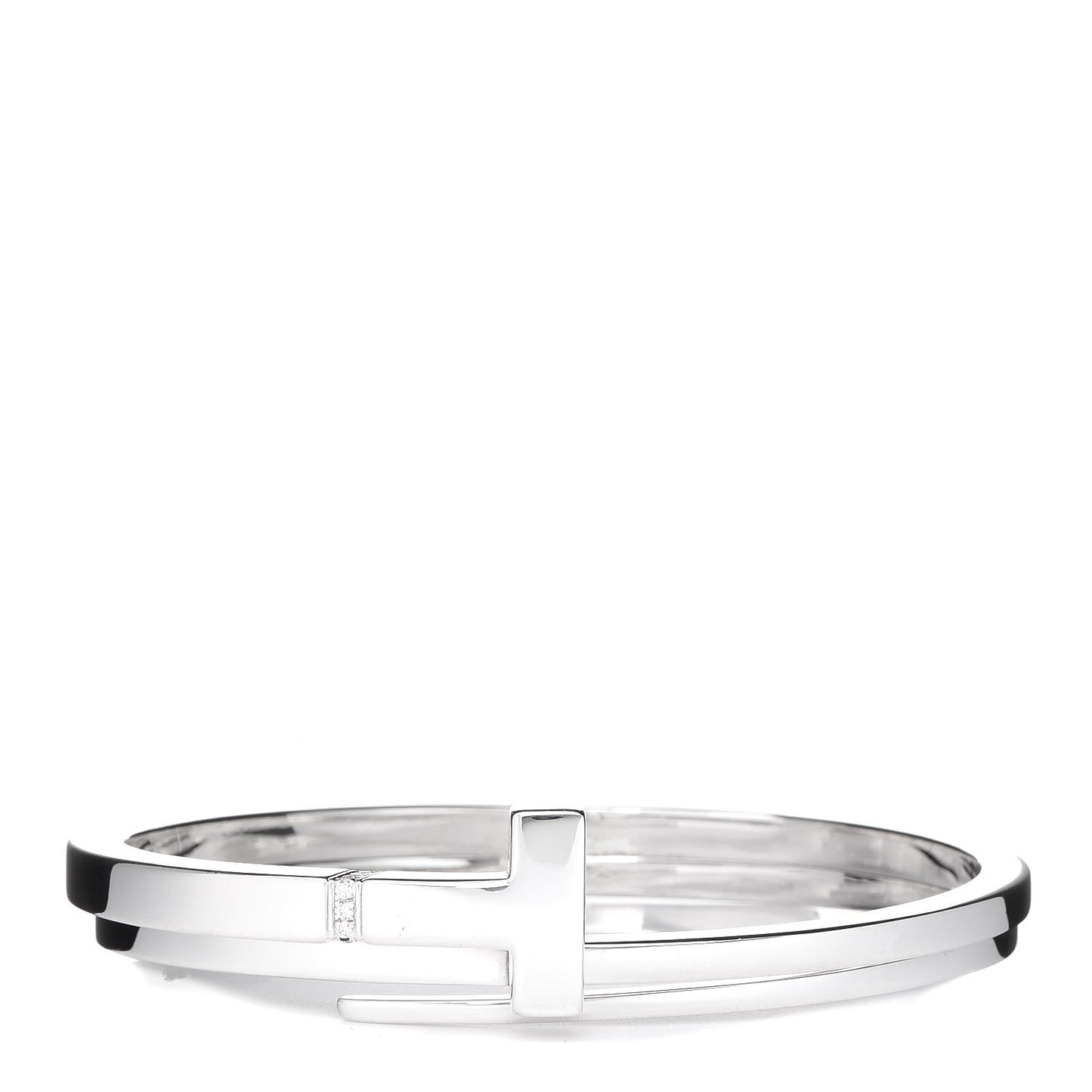 Sterling Silver Diamond T Square Wrap Bracelet