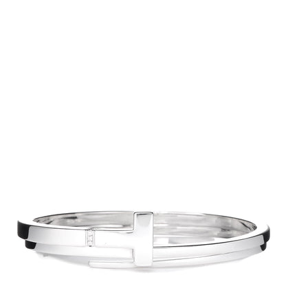 Tiffany Sterling Silver Diamond T Square Wrap Bracelet 1 of 4