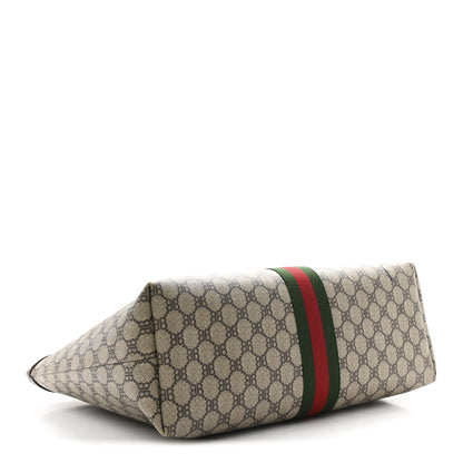 Gucci X BALENCIAGA BB Supreme Monogram Web Graffiti Medium Ophidia Shopping Tote Beige New Acero 4 of 10