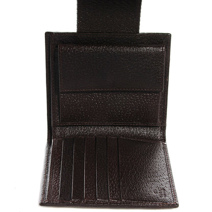 Gucci Monogram Ladies Web French Flap Wallet Dark Brown 6 of 9