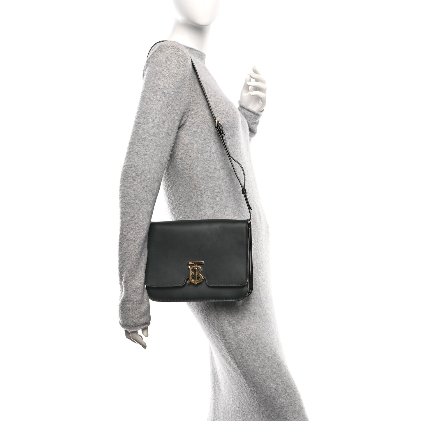 Calfskin Medium TB Bag Black