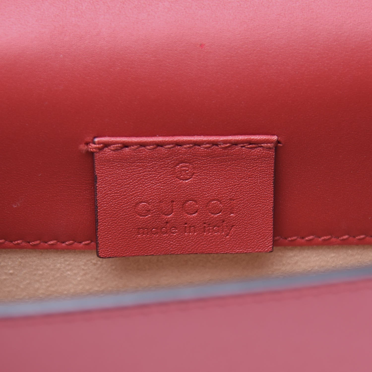 Gucci Calfskin Super Mini Sylvie Chain Shoulder Bag Hibiscus Red 7 of 10