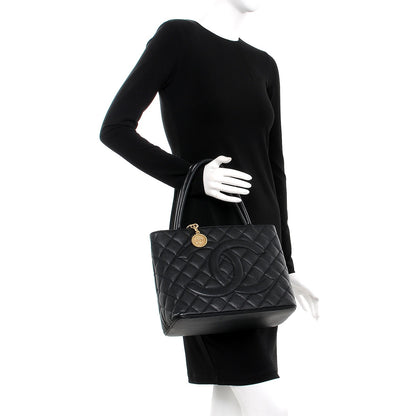 Chanel Caviar Quilted Medallion Tote Black 2 of 7