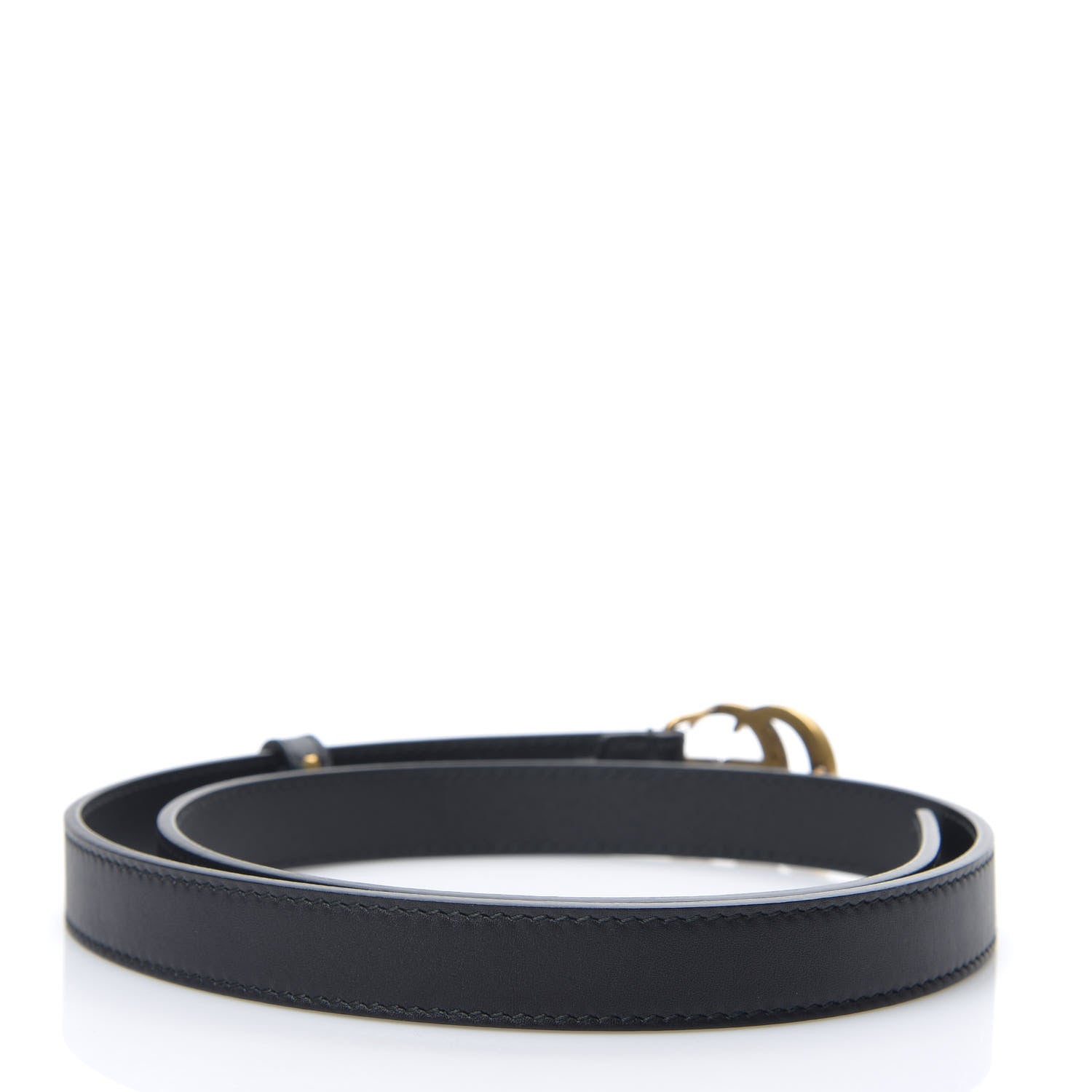 Gucci Calfskin Double G 20mm Belt 80 32 Black 2 of 6
