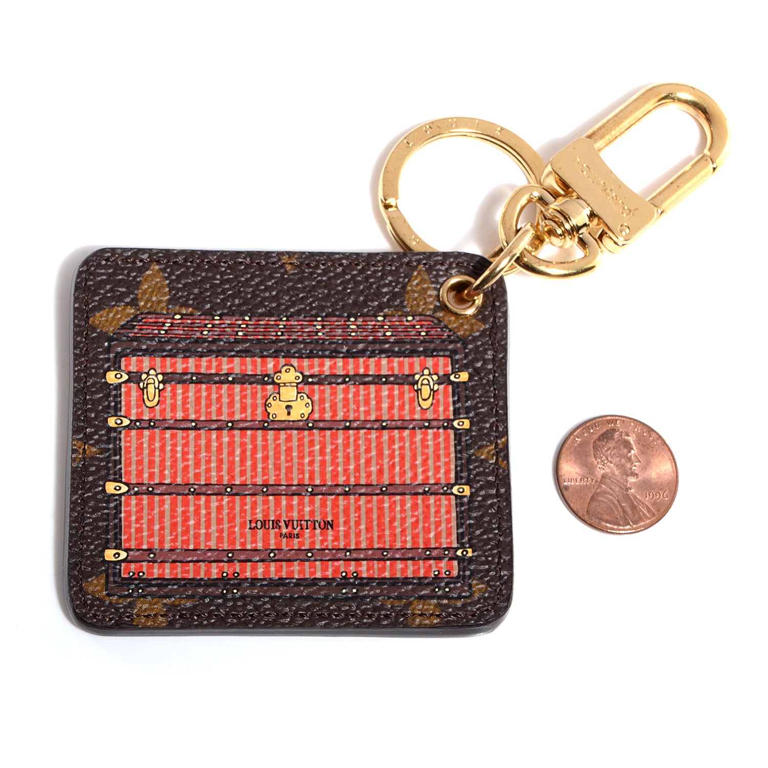 Louis Vuitton Monogram Illustre Trunk Key Holder Bordeaux 2 of 7