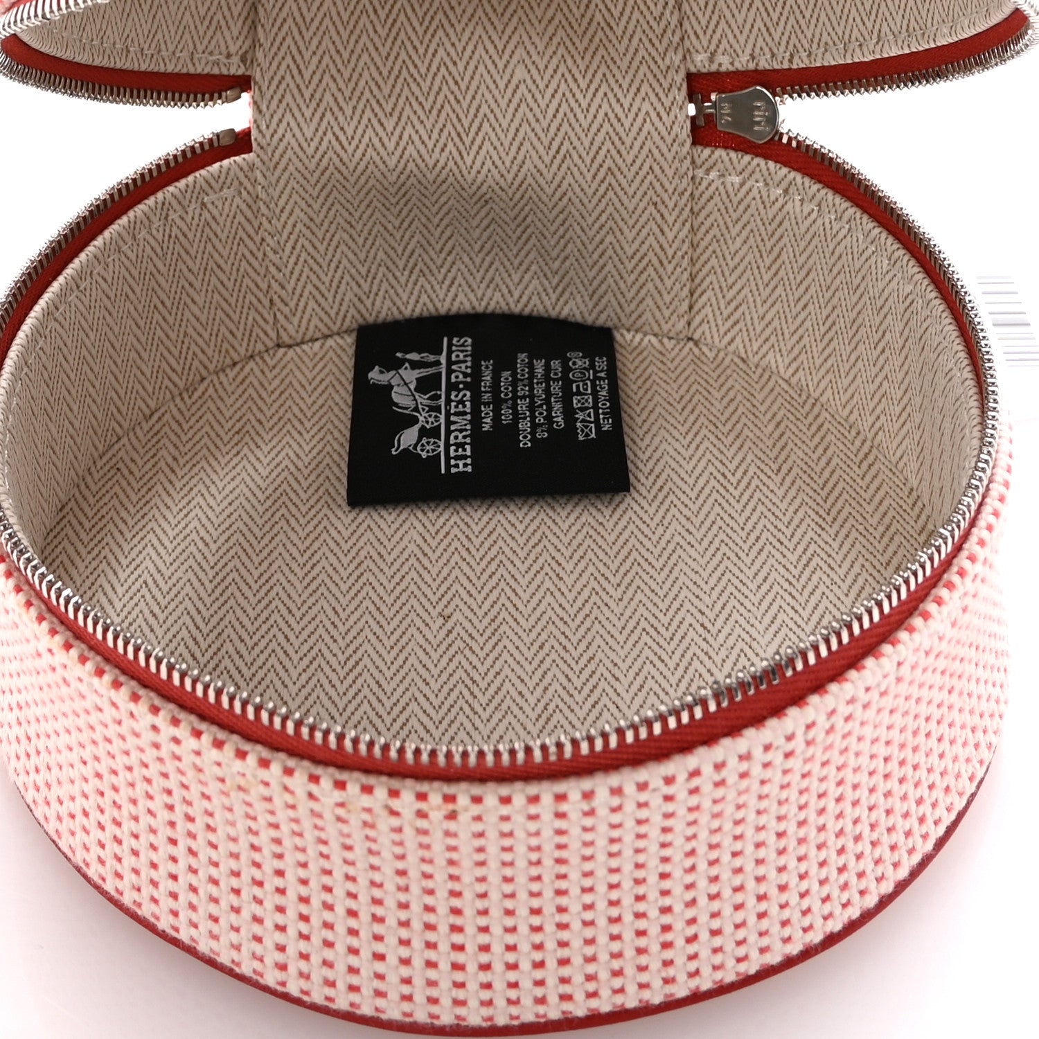 Hermes Cotton Lambskin Evasion Case Vermillion 5 of 6