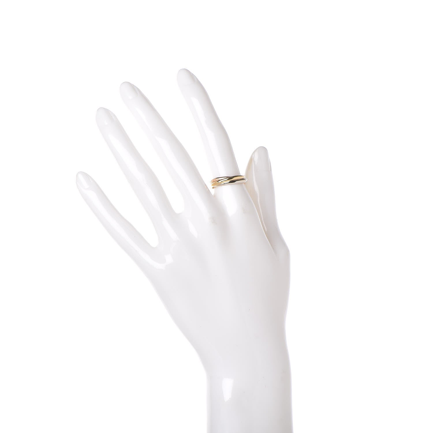 Cartier 18K Pink Yellow White Gold Extra Small Les Must De Trinity Ring 51 5.75 2 of 5