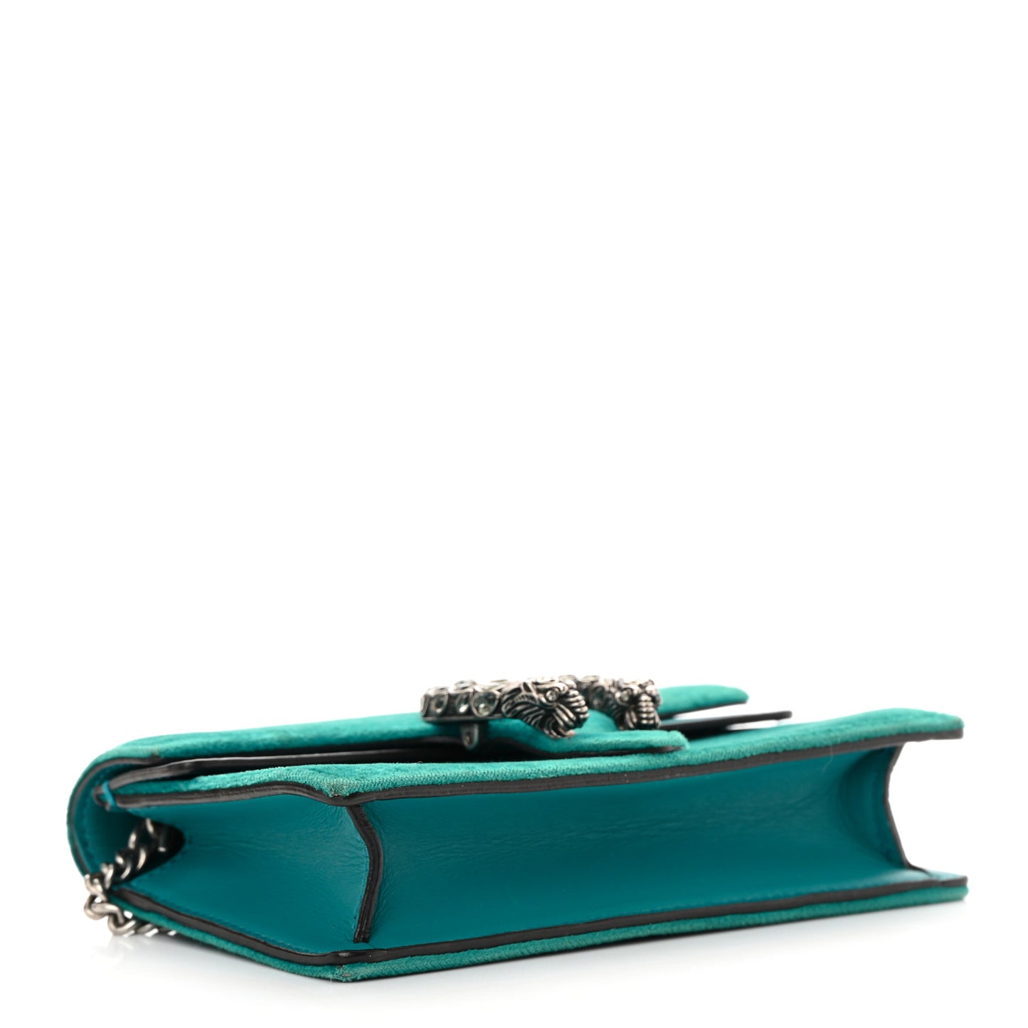 Velvet Super Mini Dionysus Shoulder Bag Pavone Cyan