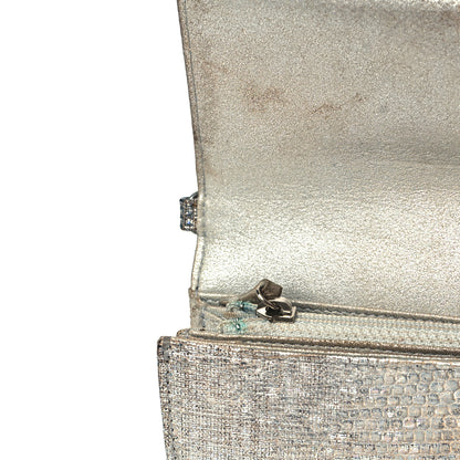 Chanel Iridescent Lizard Wallet With Removable Chain Silver 12 of 13