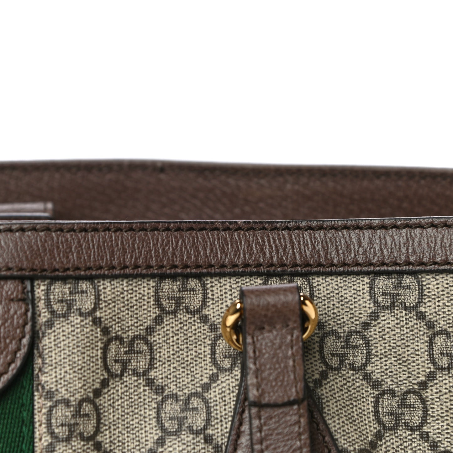 GG Supreme Monogram Medium Ophidia Shopping Tote Brown