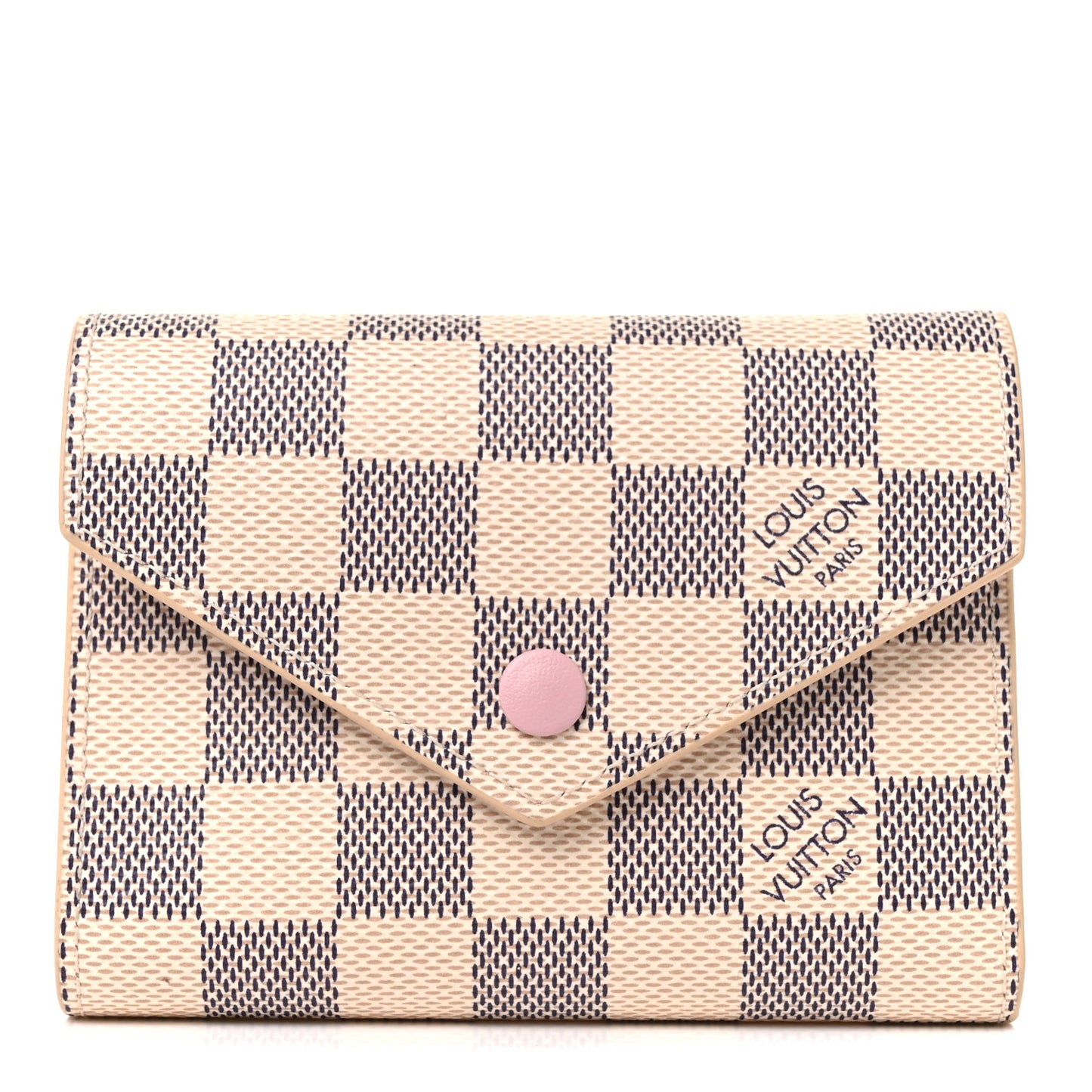 Damier Azur Victorine Wallet Rose Ballerine