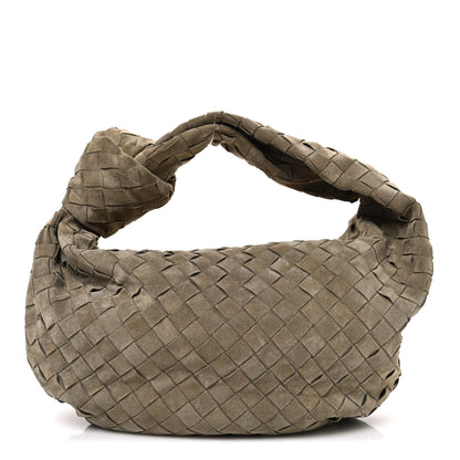Bottega Veneta Suede Calfskin Intrecciato Teen Jodie Hobo Beige 1 of 11