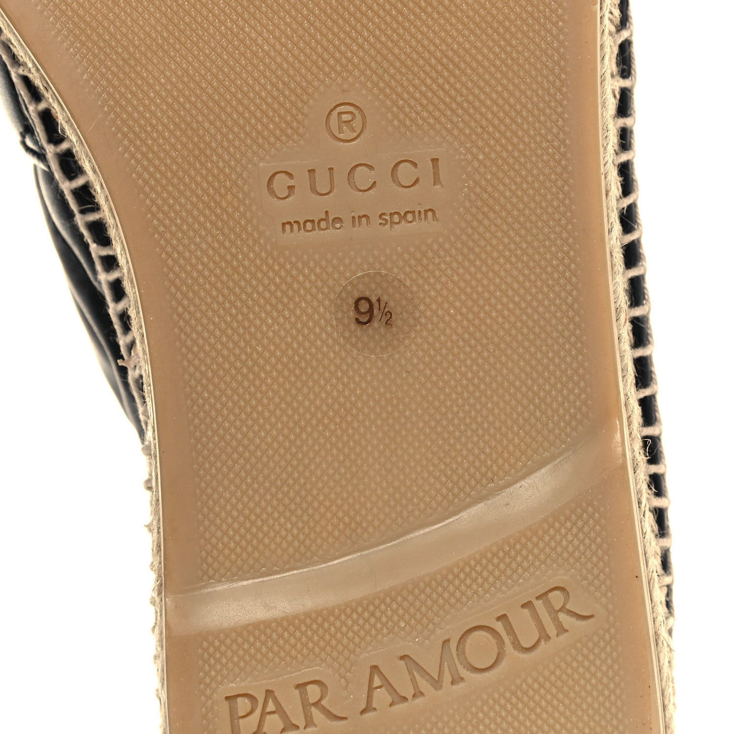 Nappa Matelasse Mens GG Marmont Espadrilles 9.5 Black