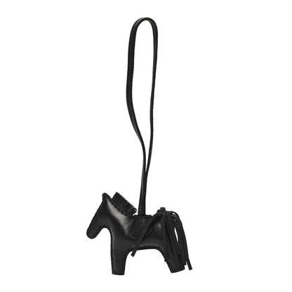 Hermes Milo Lambskin Grigri Rodeo Horse Bag Charm PM So Black 1 of 3