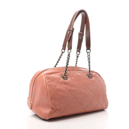 Chanel Calfskin Quilted Country Chic Bowler Pink 3 of 9