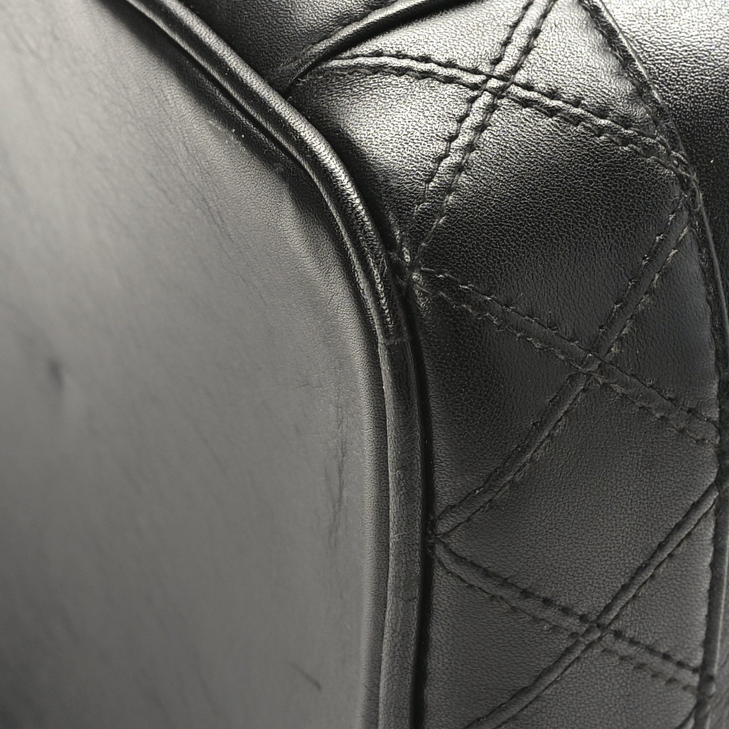 Lambskin Vanity Cosmetic Case Black