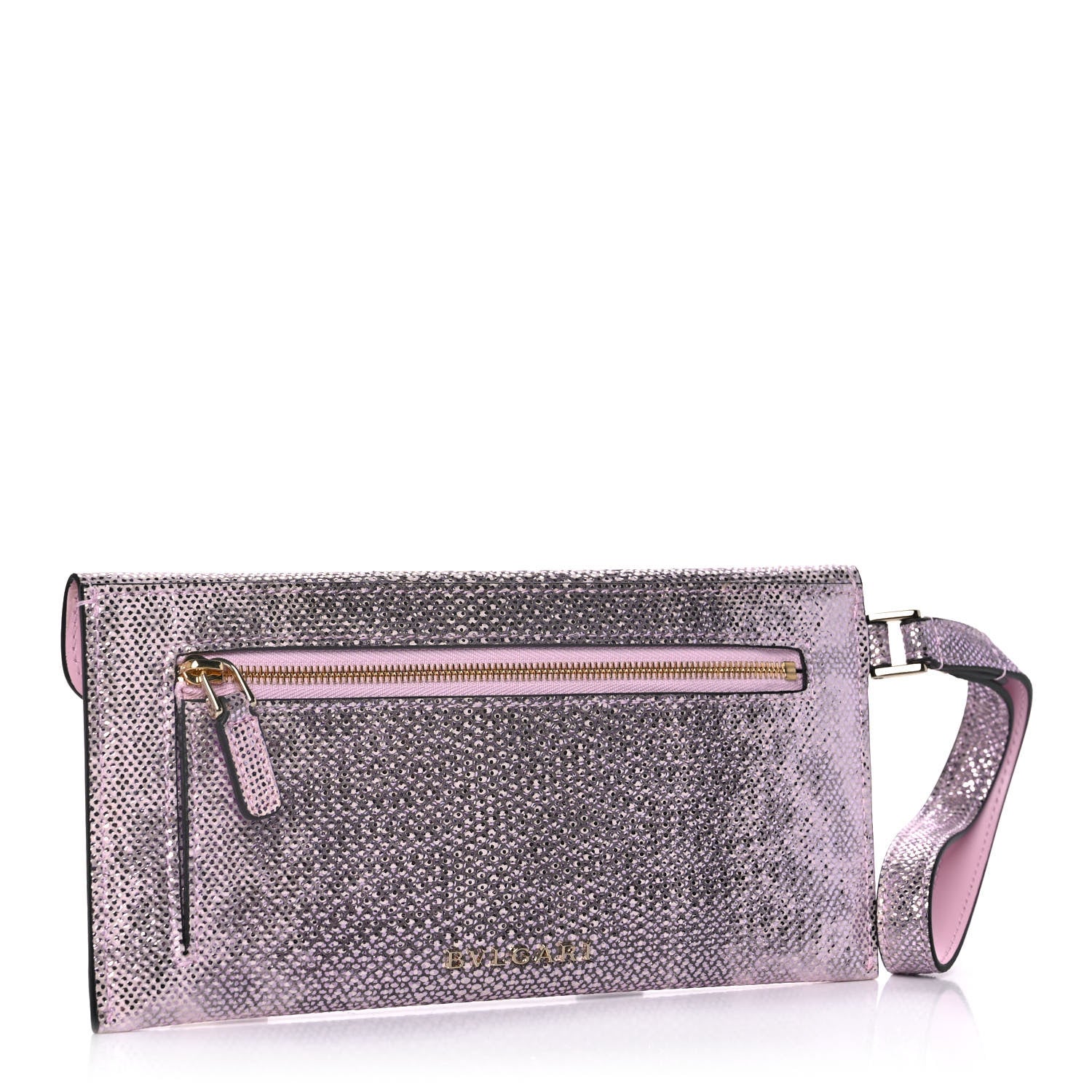 Bulgari Karung Serpenti Forever Wristlet Wallet Pink 2 of 12