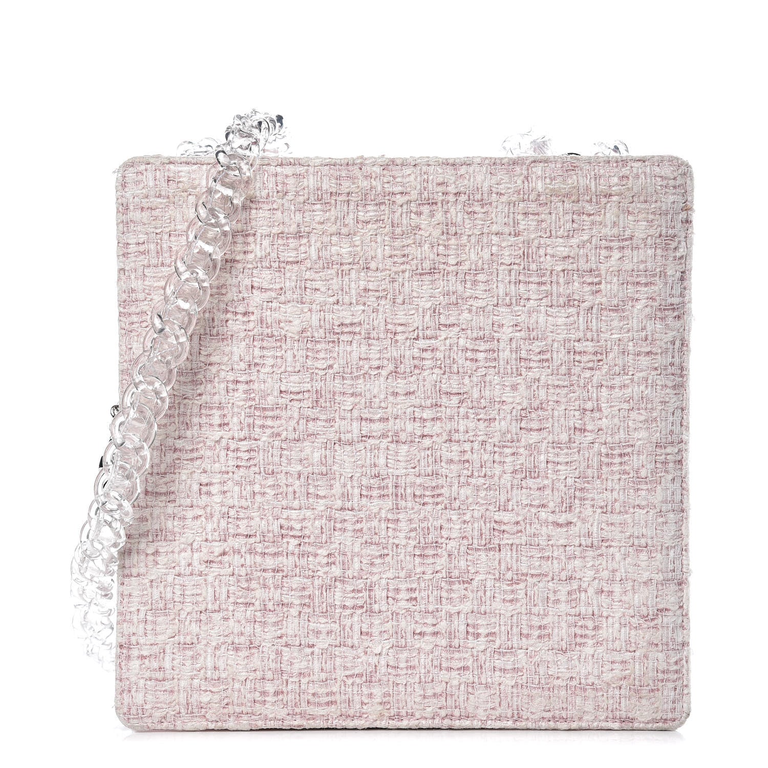 Chanel Tweed Zip Tote Pink White 1 of 12
