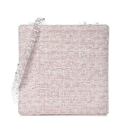 Chanel Tweed Zip Tote Pink White 1 of 12