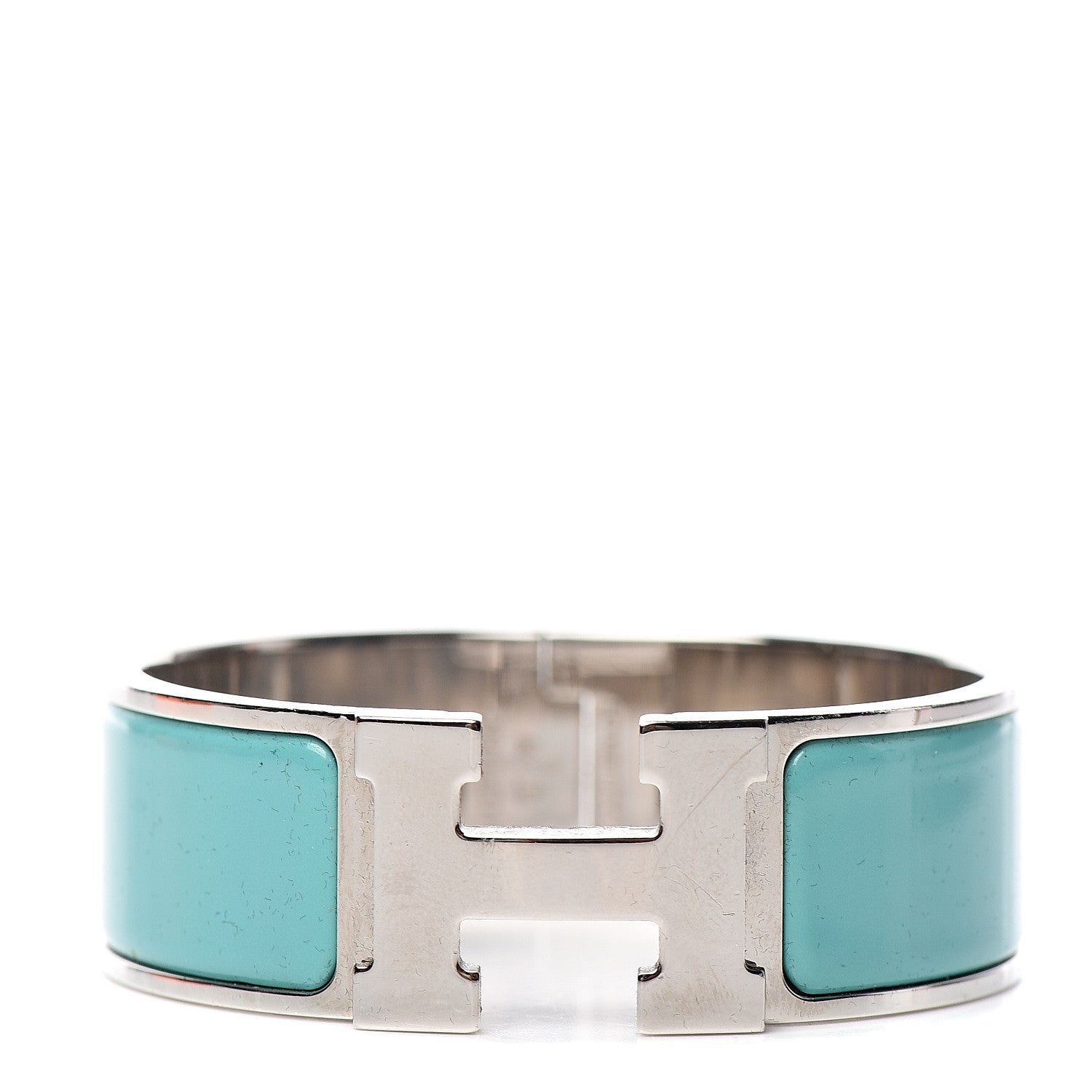 Hermes Enamel Wide Clic Clac H Bracelet PM Emerald 1 of 5