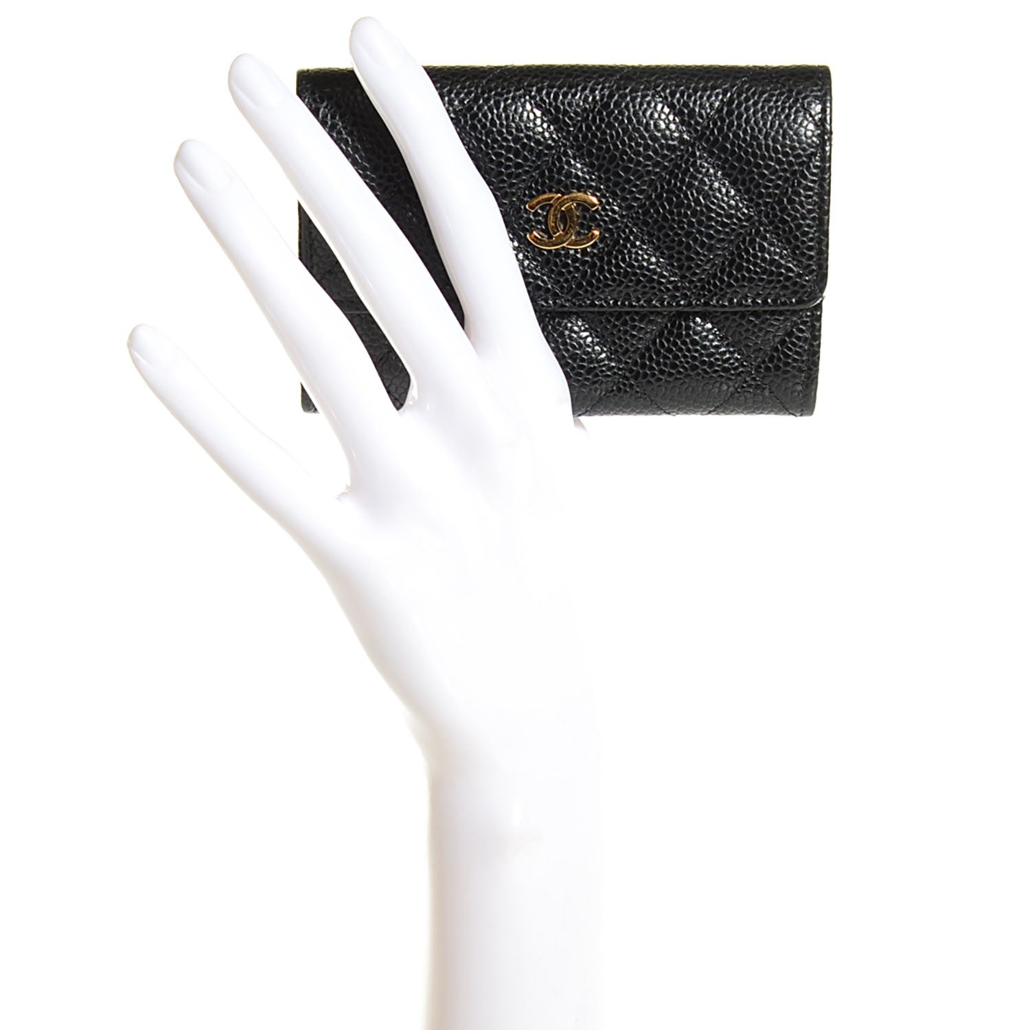 Chanel Caviar Quilted Flap Card Holder Black 2 of 9