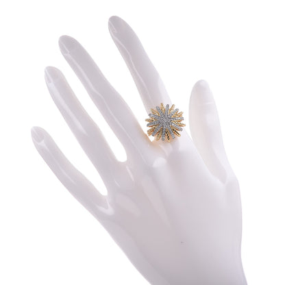 David Yurman 18K Yellow Gold Diamond 22mm Starburst Ring 54.5 7 2 of 6
