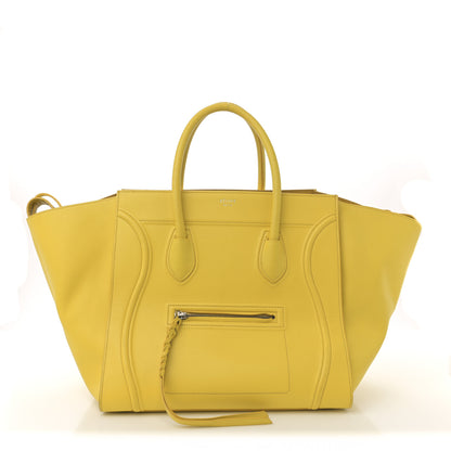 Celine Grained Calfskin Medium Phantom Luggage Yellow 1 of 15