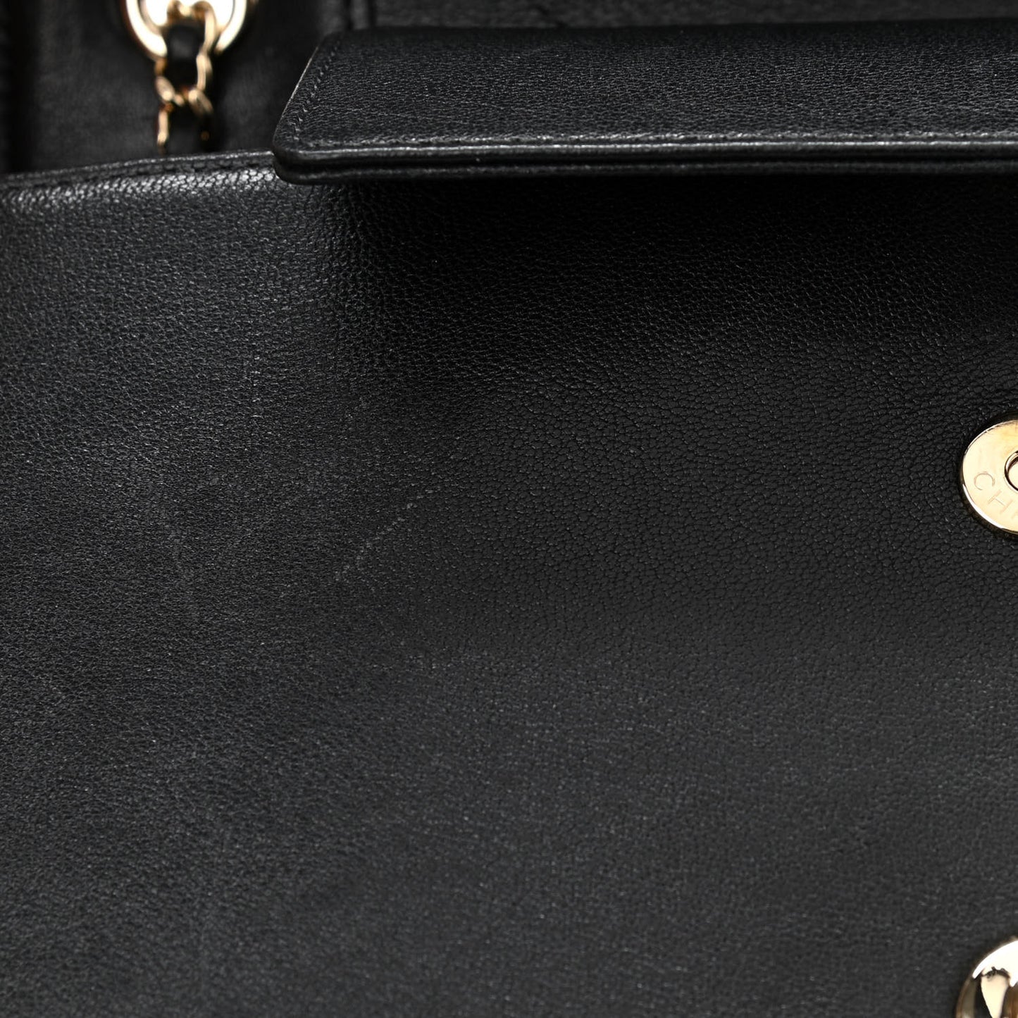 Sheepskin Chevron Quilted Vintage Mademoiselle Flap Black