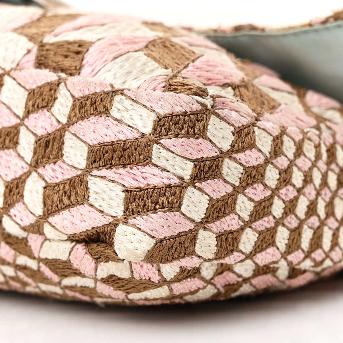 Fabric Lizard Crystal Embroidered Baguette Celeste