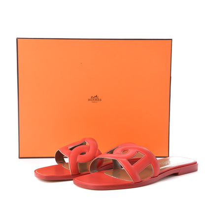 Hermes Calfskin Omaha Sandals 37 Pavot 8 of 8