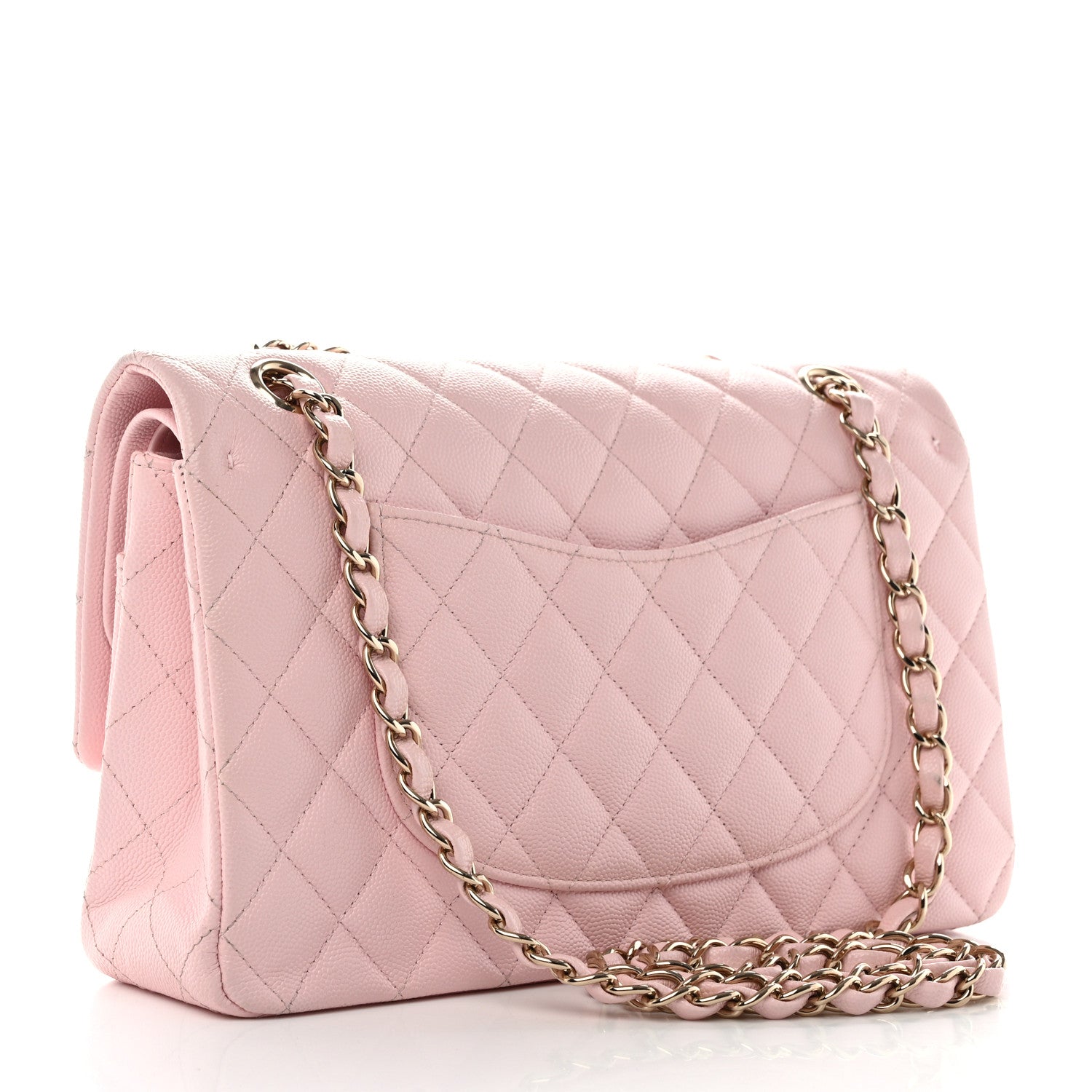 Chanel Caviar Quilted Medium Double Flap Light Pink 3 of 10