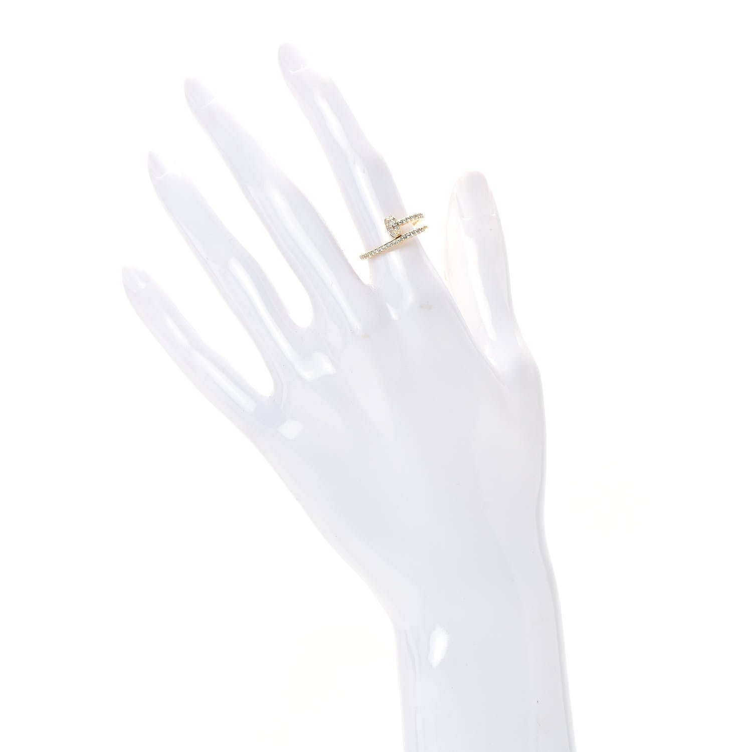 Cartier 18K Yellow Gold Diamond Juste Un Clou Paved Ring 51 5.75 2 of 5