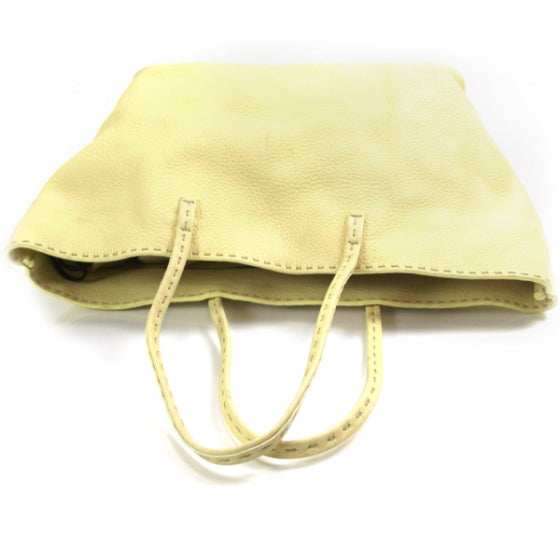 Fendi Calfskin Romano Selleria Shopper Tote Buttercream 6 of 9