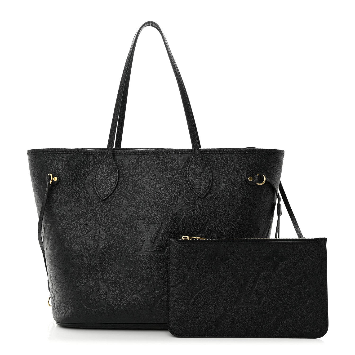 Louis Vuitton Empreinte Monogram Giant Neverfull MM Black 3 of 9