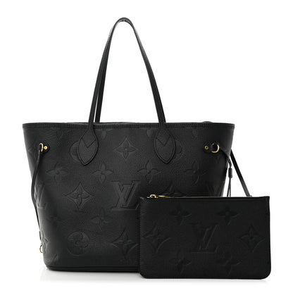 Louis Vuitton Empreinte Monogram Giant Neverfull MM Black 3 of 9