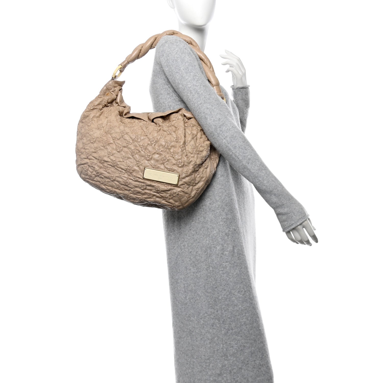 Louis Vuitton Lambskin Olympe Nimbus GM Ecru 2 of 12