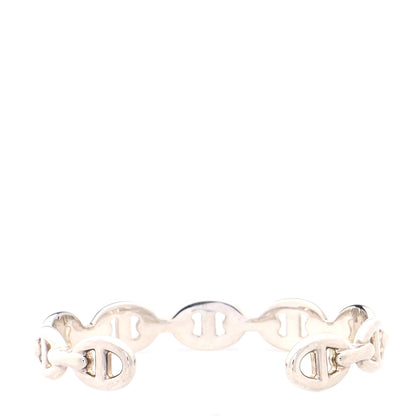Hermes Sterling Silver MM Chaine d'Ancre Enchainee Cuff Bracelet SH 3 of 5