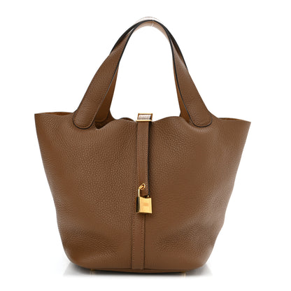 Hermes Taurillon Clemence Picotin Lock 22 MM Alezan 1 of 10