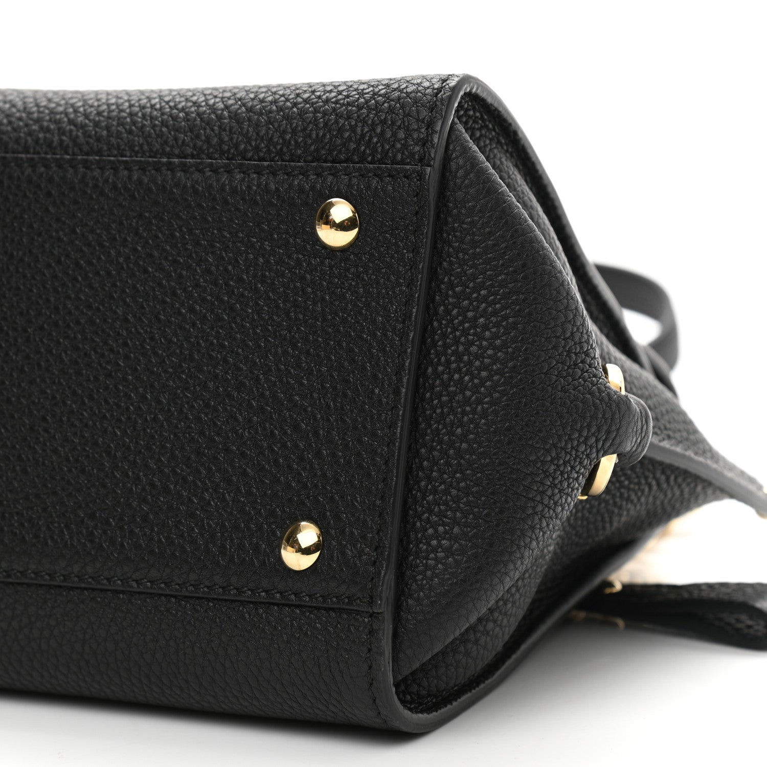 Salvatore Ferragamo Grained Calfskin Sofia Satchel Black 8 of 8