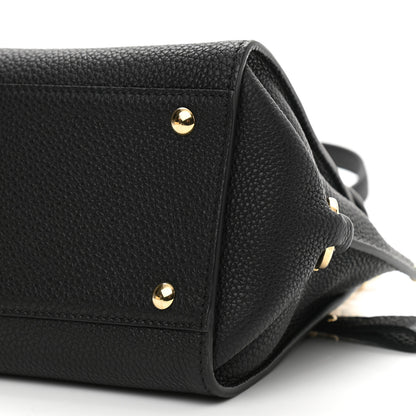 Salvatore Ferragamo Grained Calfskin Sofia Satchel Black 8 of 8