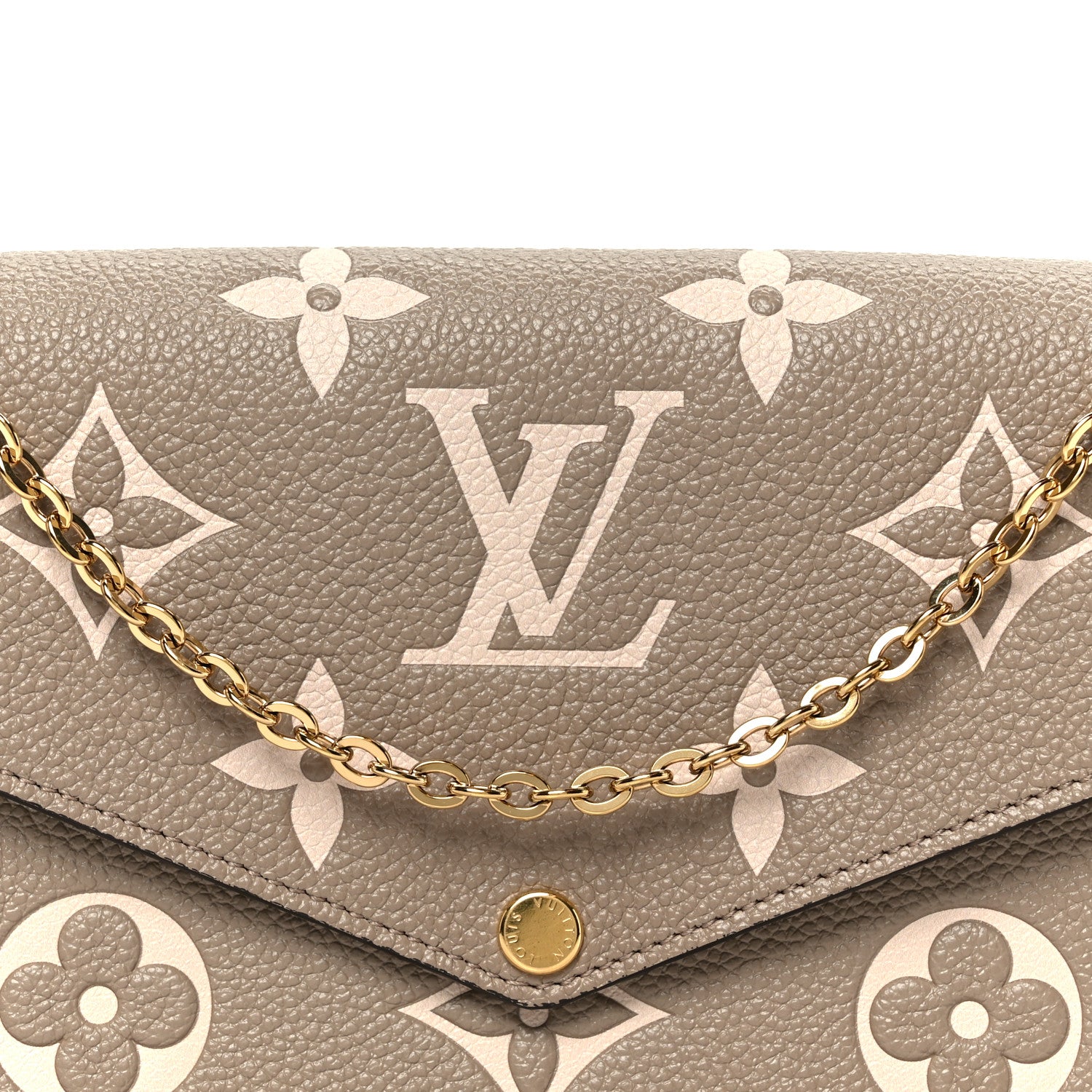 Louis Vuitton Empreinte Monogram Giant Felicie Pochette Tourterelle Creme 7 of 10