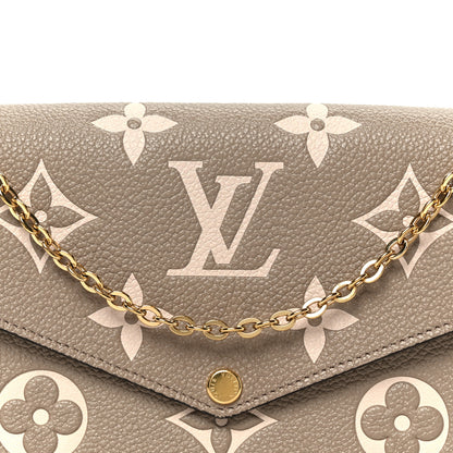 Louis Vuitton Empreinte Monogram Giant Felicie Pochette Tourterelle Creme 7 of 10